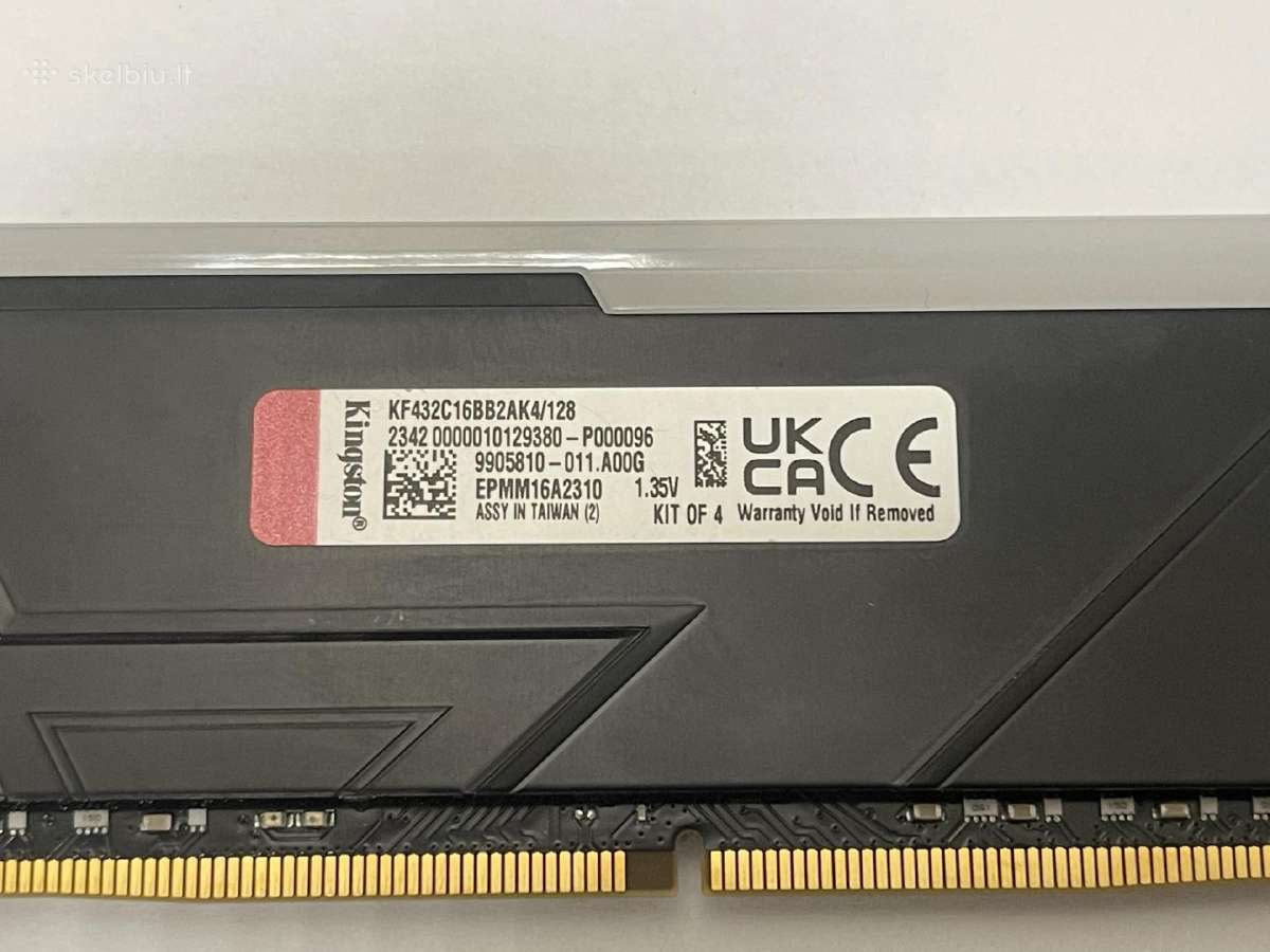 Kingston Fury Beast Rgb 32gb Ddr4 x2 su garantija - nuotraukos Nr. 2