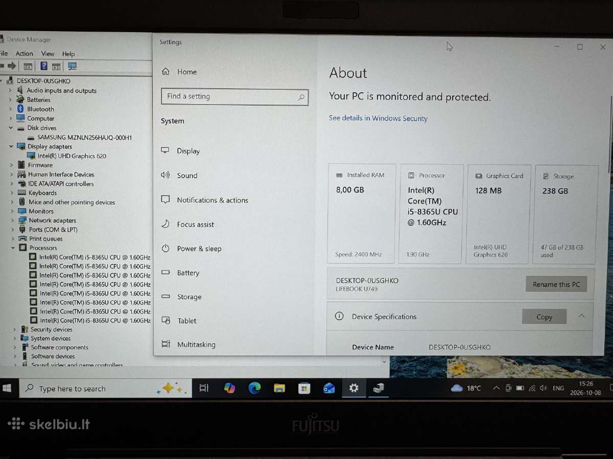 Fujitsu Ultrabook U749 - nuotraukos Nr. 5