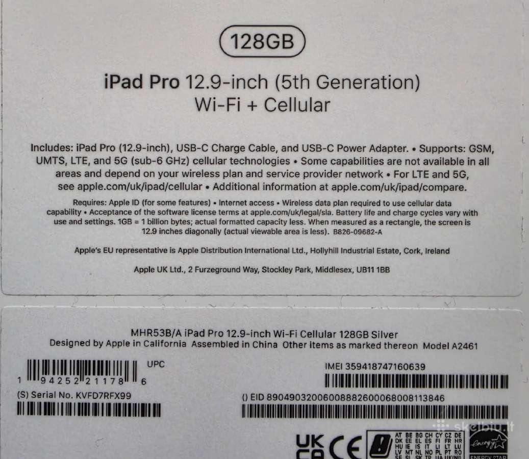 Apple iPad Pro 12,9 colio (5-osios kartos, 128 GB - nuotraukos Nr. 4