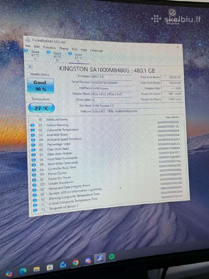 Kingston Sa1000m8480g (480 GB) - nuotraukos Nr. 3