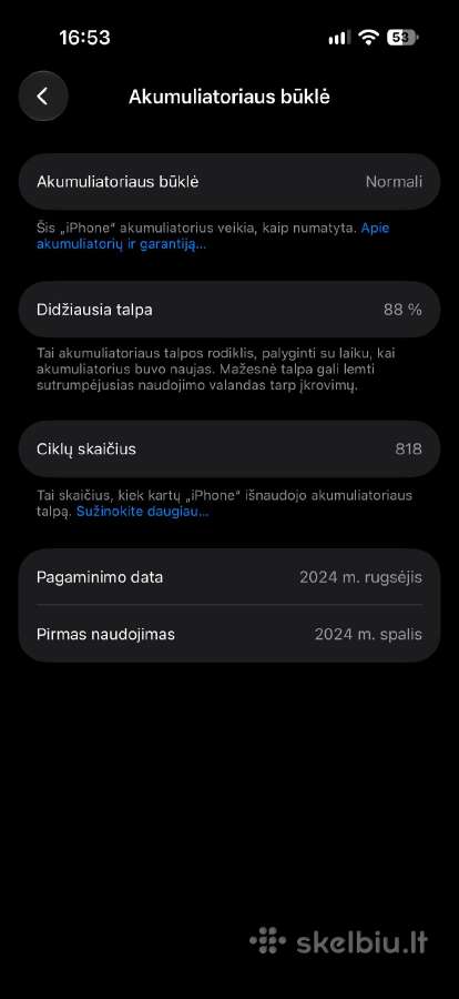 iPhone 16pro 256gb - nuotraukos Nr. 5