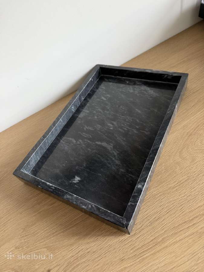 Juodas marmurinis padėklas 30 x 20 cm - nuotraukos Nr. 2