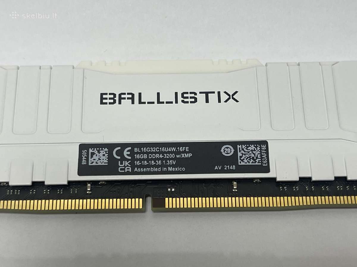 32gb (2x16gb) Ddr4 Crucial Ballistix su garantija - nuotraukos Nr. 2