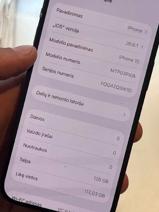 iPhone 15 128gb - nuotraukos Nr. 7