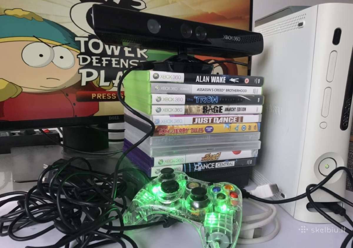Xbox 360 + pultelis + kinect + diskai zaidimai - nuotraukos Nr. 6