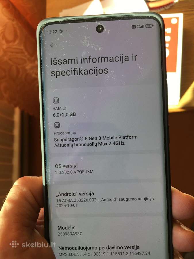 Keiciu Parduodu Redmi Note 15 5G 6/125gb - nuotraukos Nr. 3