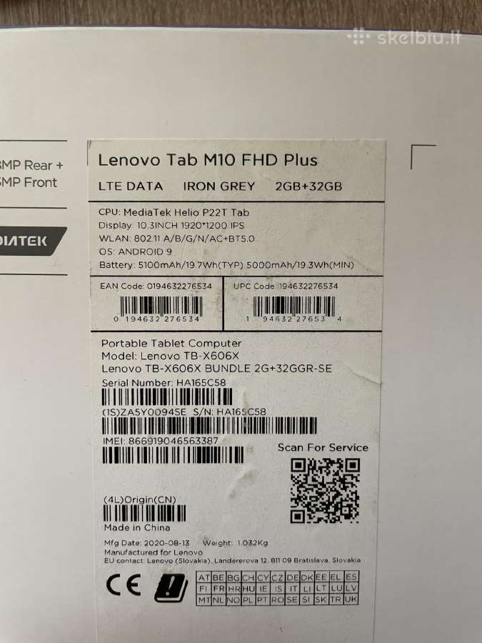 Lenovo Tab10 HD - nuotraukos Nr. 2