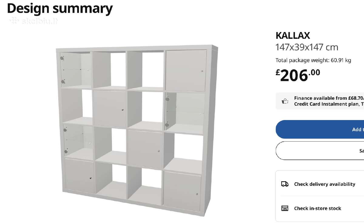 Ikea Kallax lentyna - nuotraukos Nr. 3