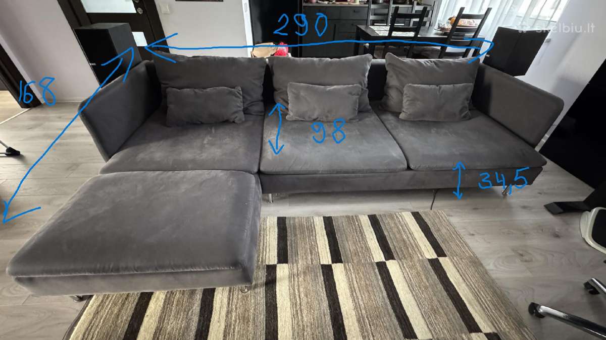 Ikea sofa-lova su miegamuoju mechanizmu Söderhamn - nuotraukos Nr. 3