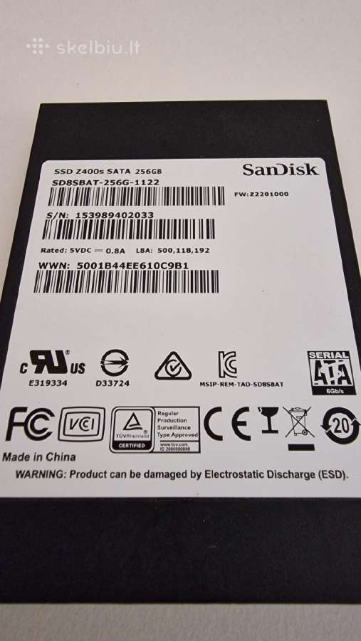 Sandisk Z400s 256gb - nuotraukos Nr. 3
