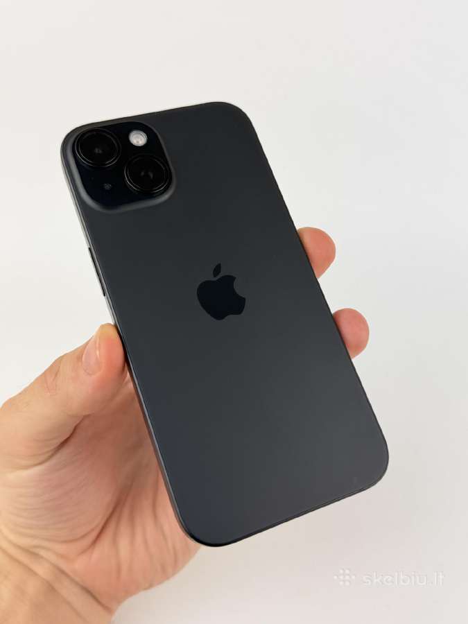 iPhone 15 128 Black - Pakeistas Draudimo - nuotraukos Nr. 2