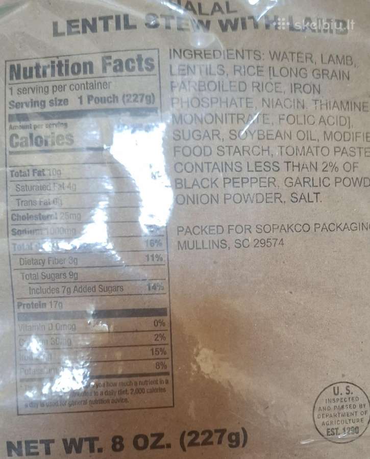 Kariškas košerinis Meal Halal Mre 24 h. davinys - nuotraukos Nr. 4