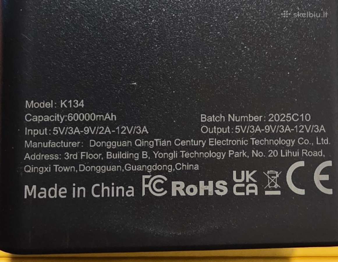 Power bank 60 000 mah su 66w - nuotraukos Nr. 6
