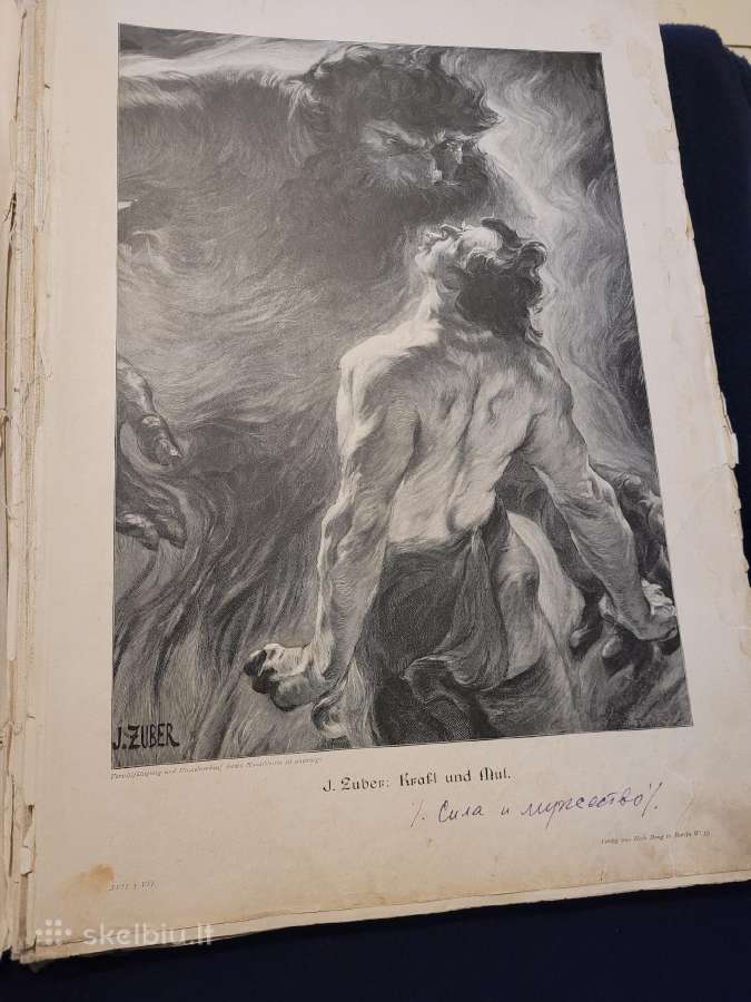 Antikvarinis vokiškas grafikos reprodukcijų album - nuotraukos Nr. 5