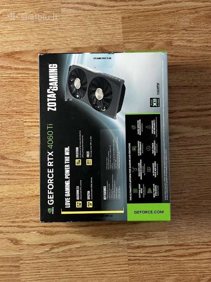 Nvidia Zotac Rtx 4060 Ti Amp 16 GB - nuotraukos Nr. 6