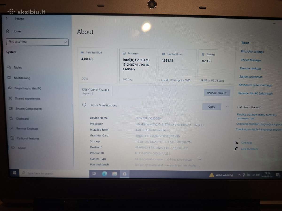 Acer Aspire S3 - nuotraukos Nr. 2