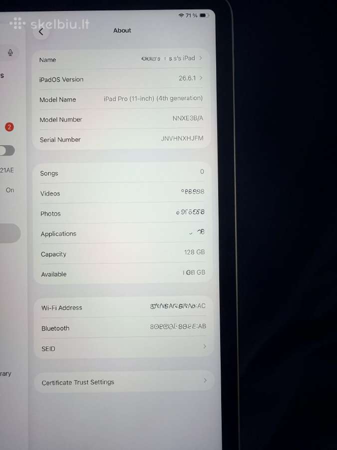 iPad Pro 4 th generation - nuotraukos Nr. 3