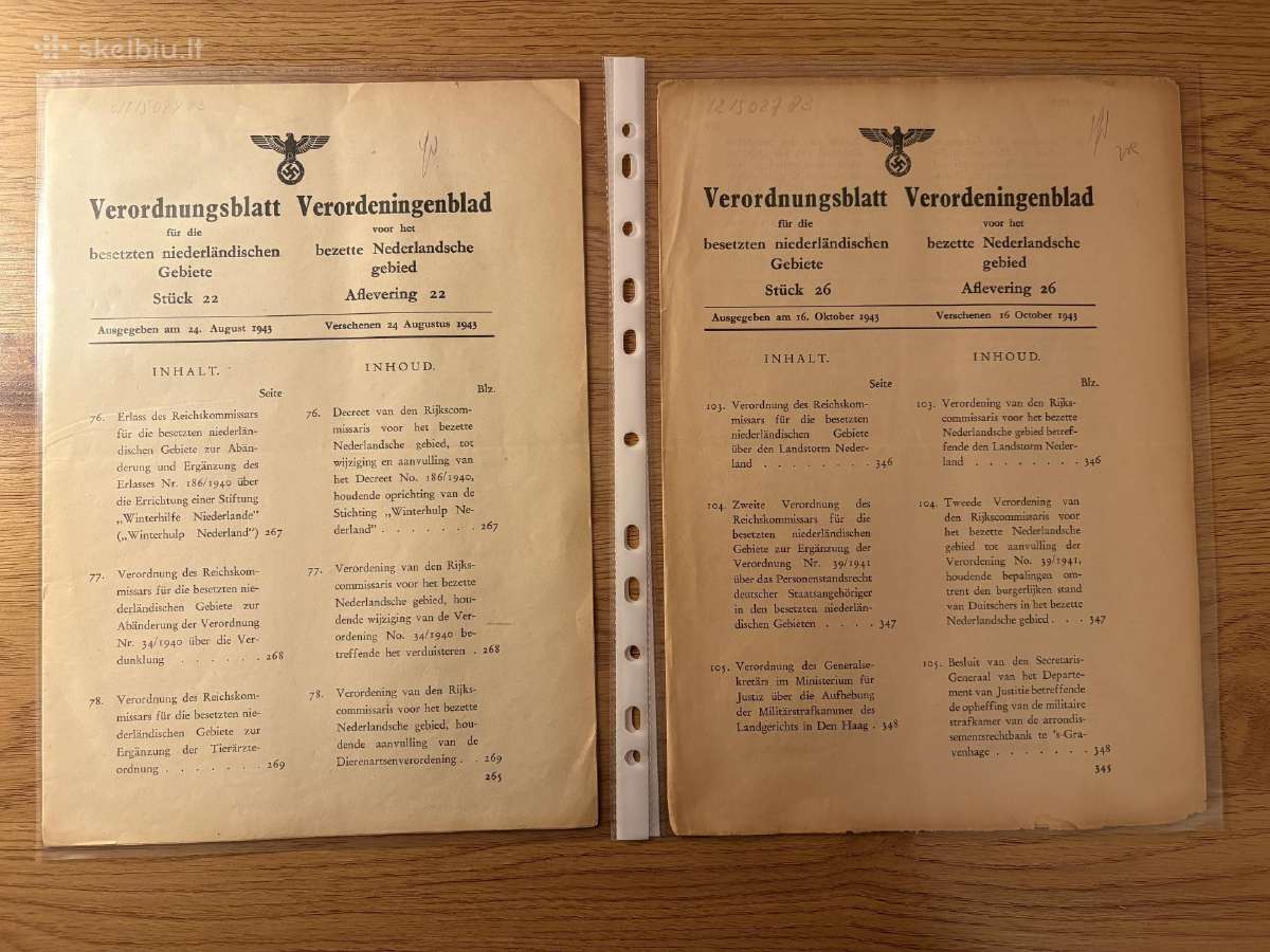 Verordnungsblatt / Verordeningenblad / WWII Reich - nuotraukos Nr. 2