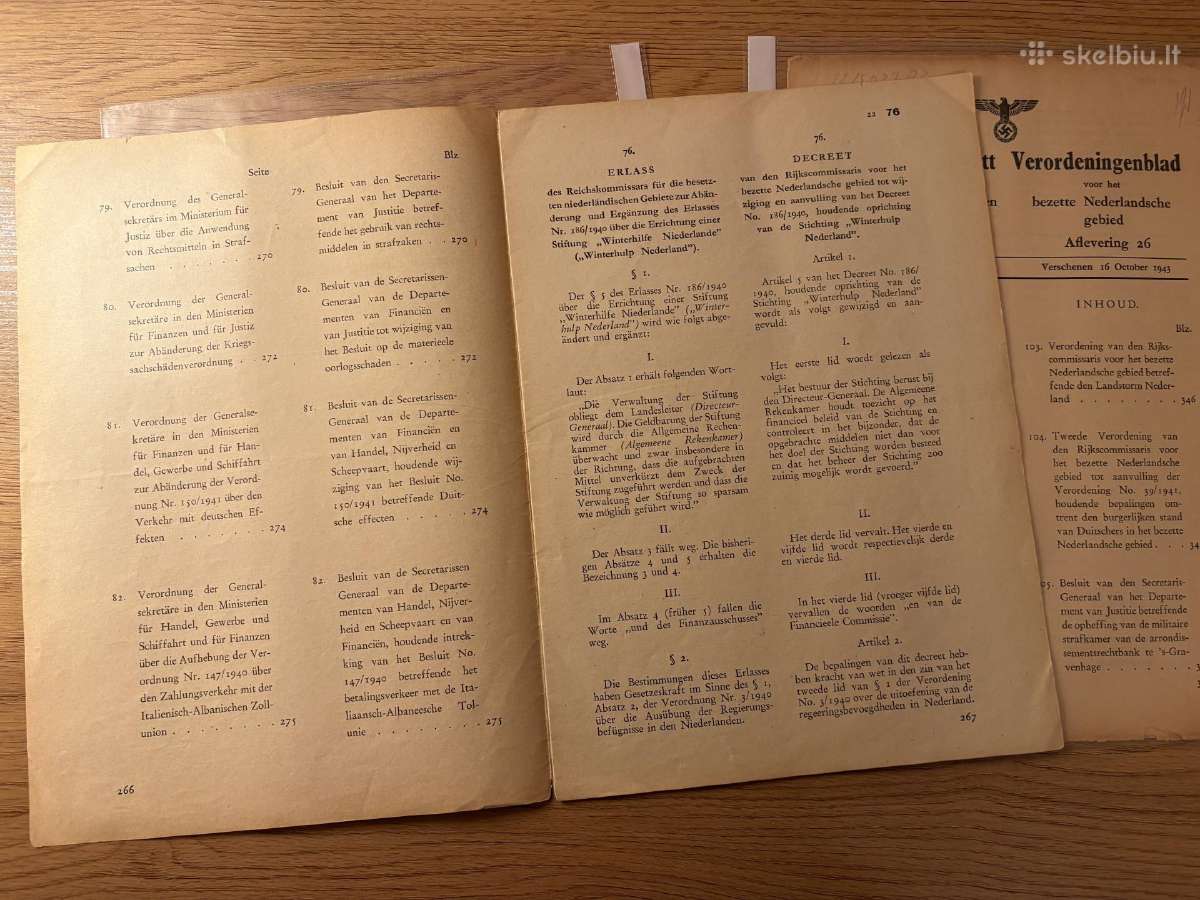 Verordnungsblatt / Verordeningenblad / WWII Reich - nuotraukos Nr. 3