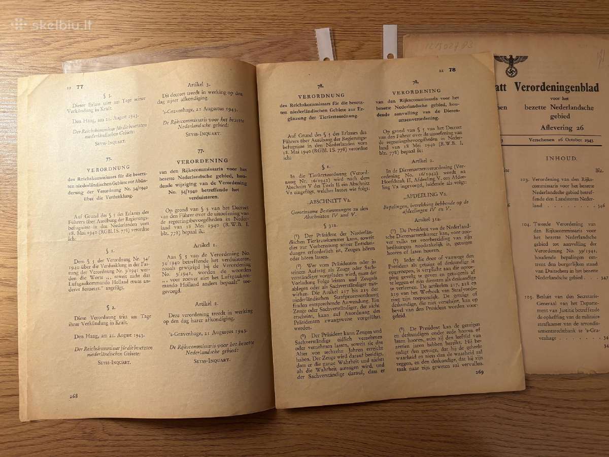 Verordnungsblatt / Verordeningenblad / WWII Reich - nuotraukos Nr. 4