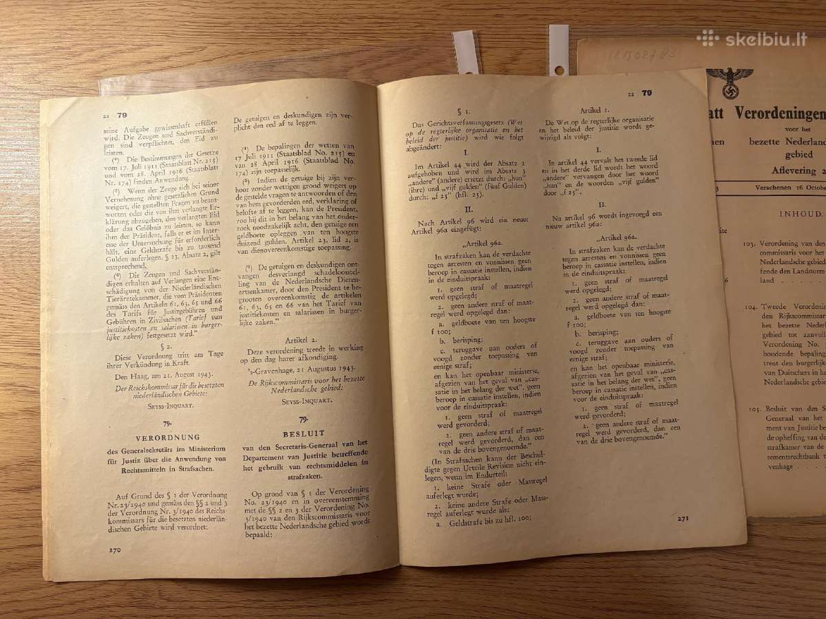 Verordnungsblatt / Verordeningenblad / WWII Reich - nuotraukos Nr. 5