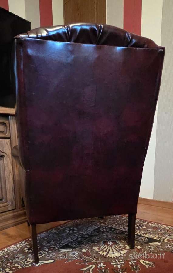 Chesterfield fotelis burdo oda - nuotraukos Nr. 7