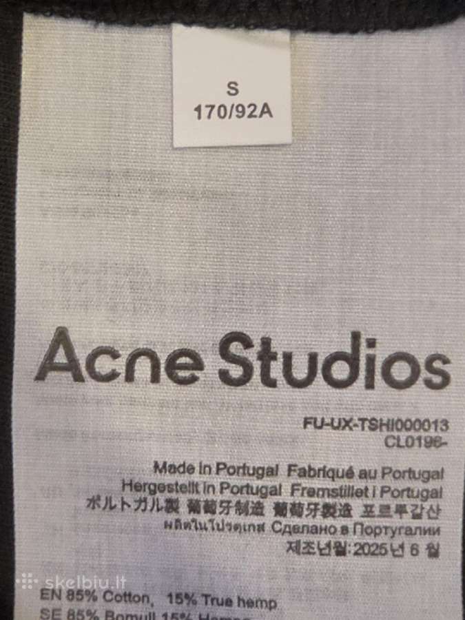 Acne Studios Juodi Marškineliai - nuotraukos Nr. 3