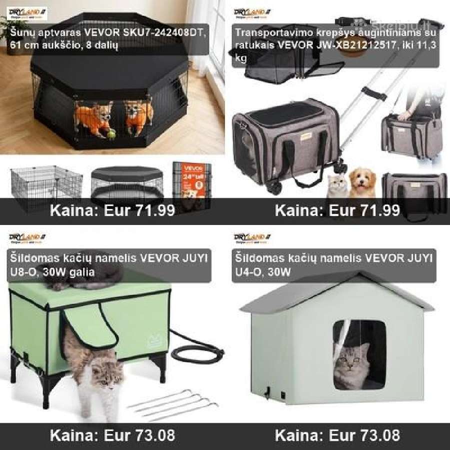 Šunims, katėms šildoma įranga, drabužiai - nuotraukos Nr. 14