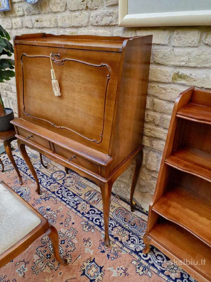 Vintažinis bukmedžio masyvo sekreteras - nuotraukos Nr. 5