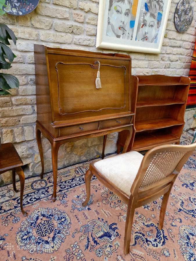 Vintažinis bukmedžio masyvo sekreteras - nuotraukos Nr. 15