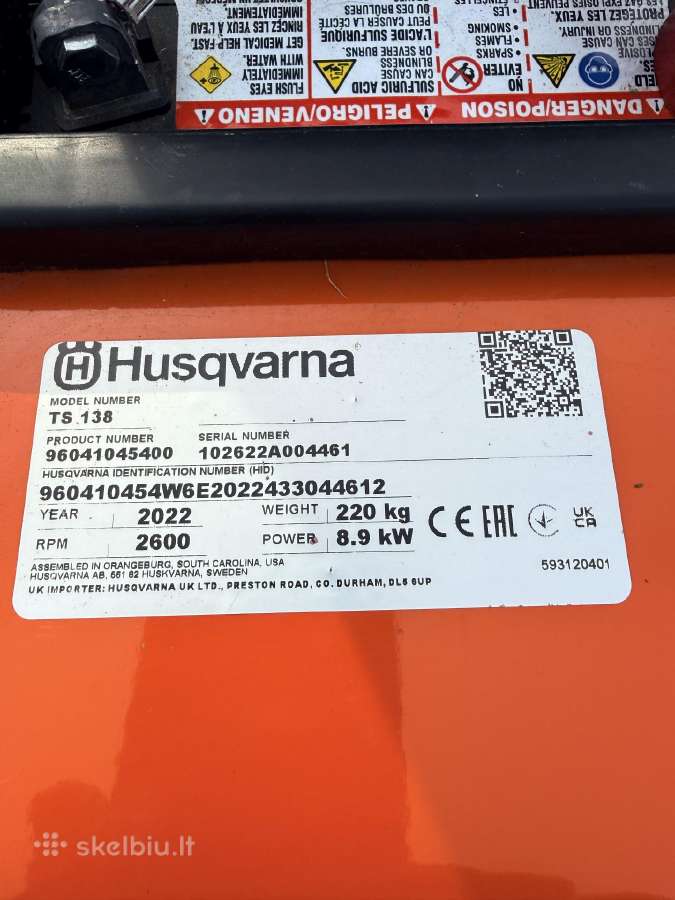 Sodo traktoriukas Husqvarna Ts-138 - nuotraukos Nr. 3