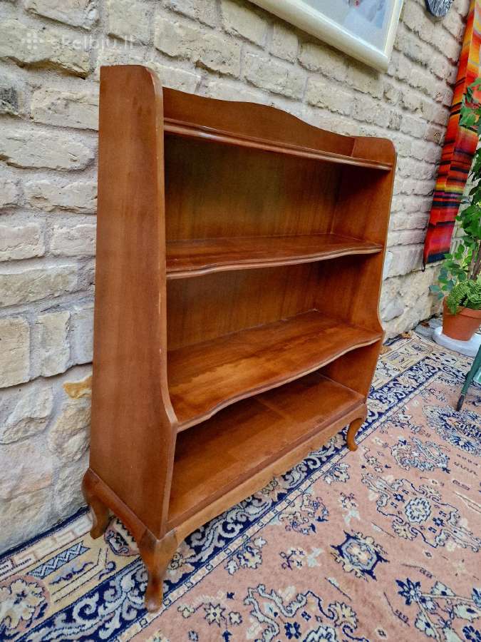 Vintažinė bukmedžio masyvo knygų lentyna - nuotraukos Nr. 7