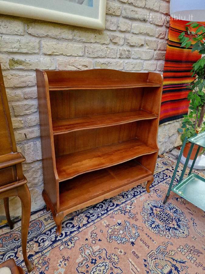 Vintažinė bukmedžio masyvo knygų lentyna - nuotraukos Nr. 12