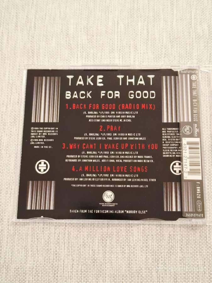 Take That - Back for Good (CD single) - nuotraukos Nr. 2