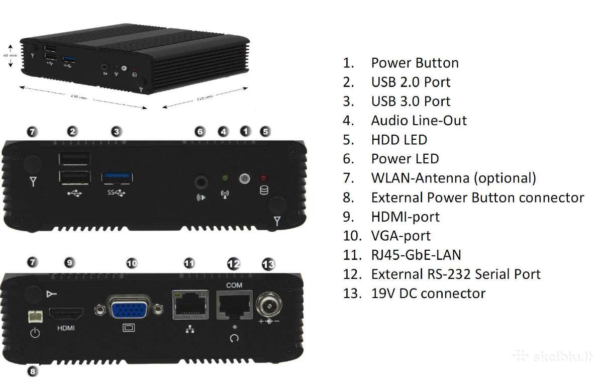 Spo-book box N2930 4/120gb mini Pc - nuotraukos Nr. 12