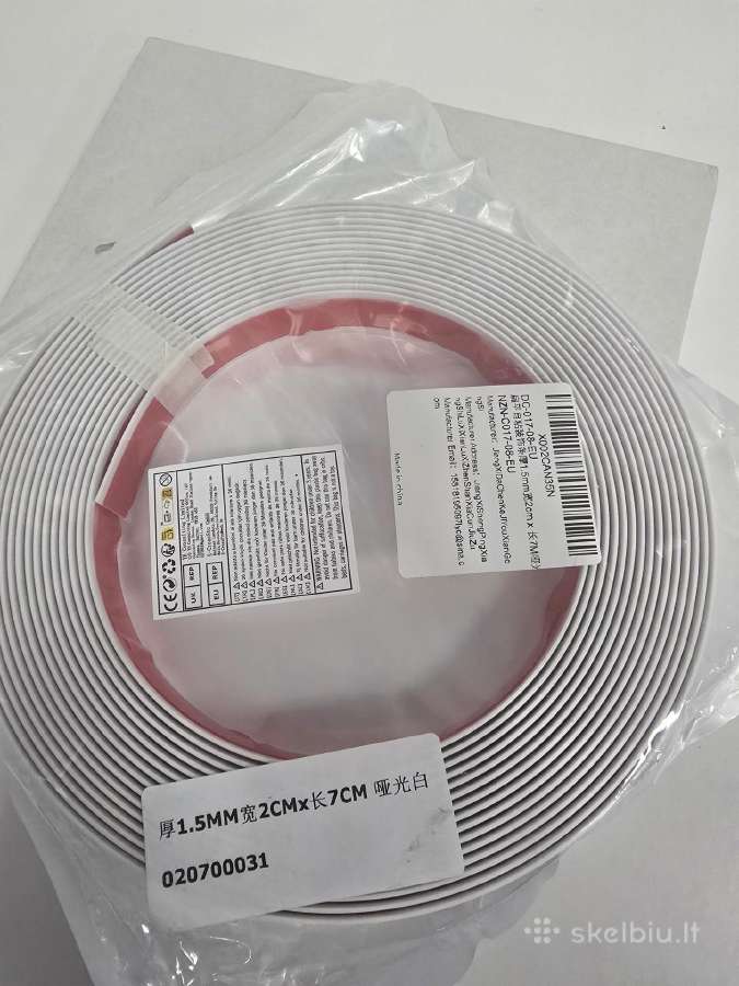 Balta matinė lipni Pvc apdailos juosta, 7m2 cm - nuotraukos Nr. 2