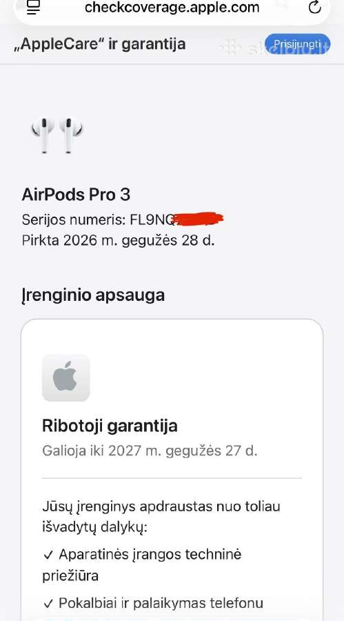 Apple Airpods pro 3 Anc - nuotraukos Nr. 2