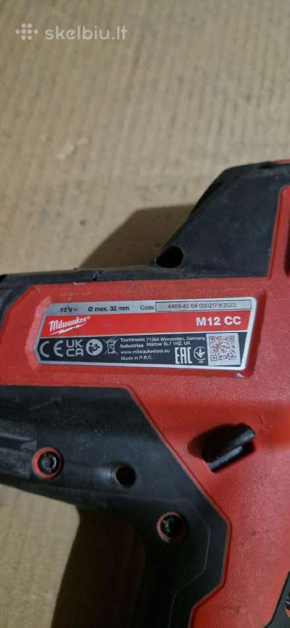 Akumuliatorinis kabelių kirptuvas Milwaukee M12cc - nuotraukos Nr. 2