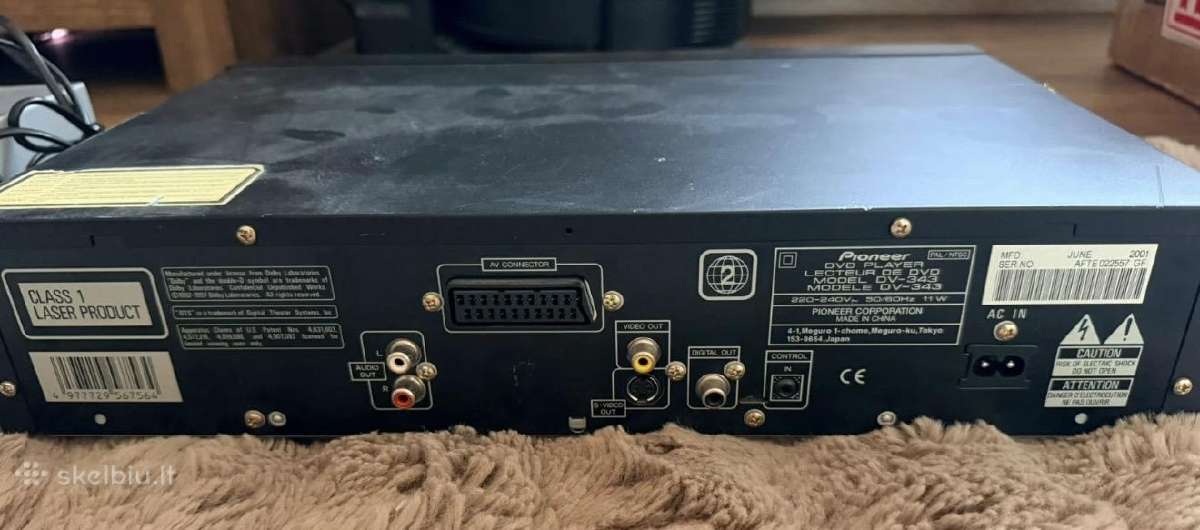 Pioneer Dv-343 Dvd grotuvas - nuotraukos Nr. 3