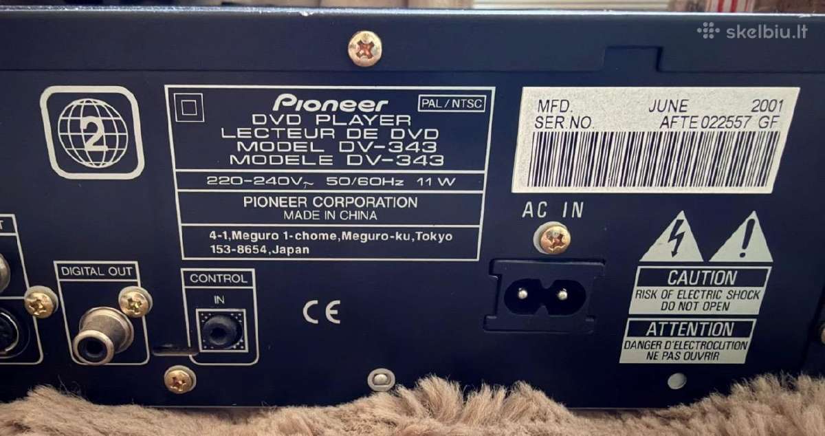 Pioneer Dv-343 Dvd grotuvas - nuotraukos Nr. 4
