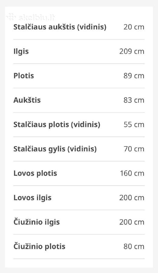 Hemnes Kušetė su 3 stalčiais - nuotraukos Nr. 5