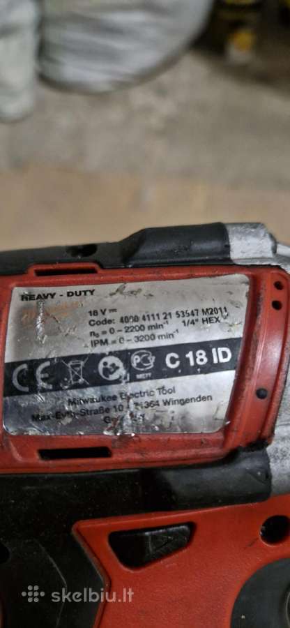 Milwaukee M18 suktuvai, akum ir krovikli - nuotraukos Nr. 2