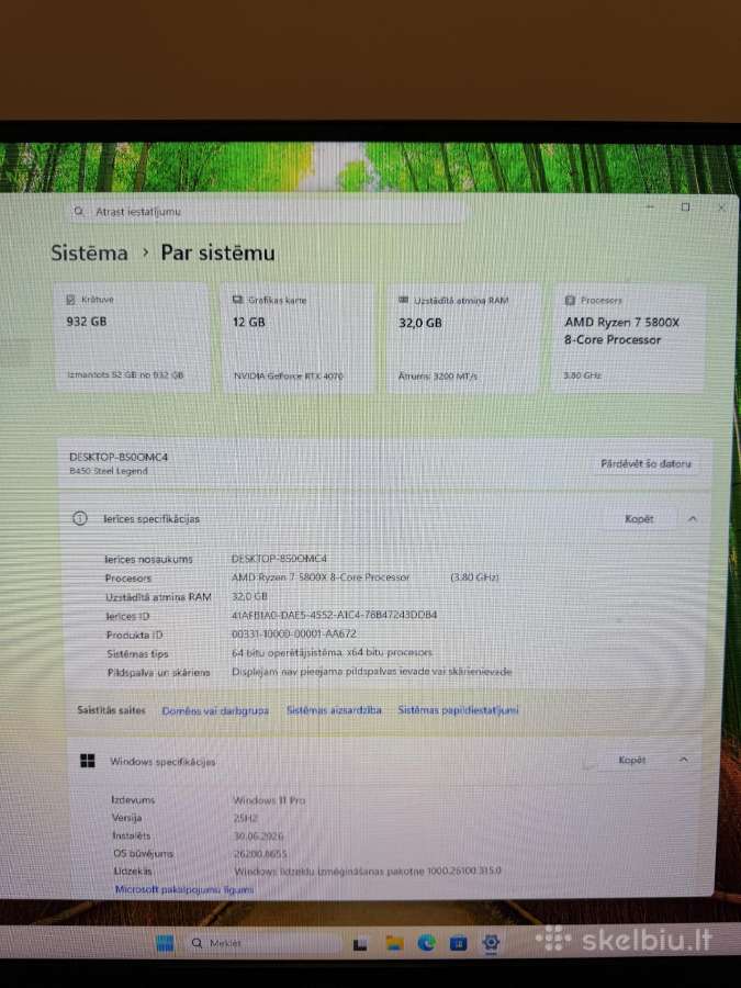 Rtx4070 12gb, 32gb, Ryzen 7 - Pc + Monitor - nuotraukos Nr. 7