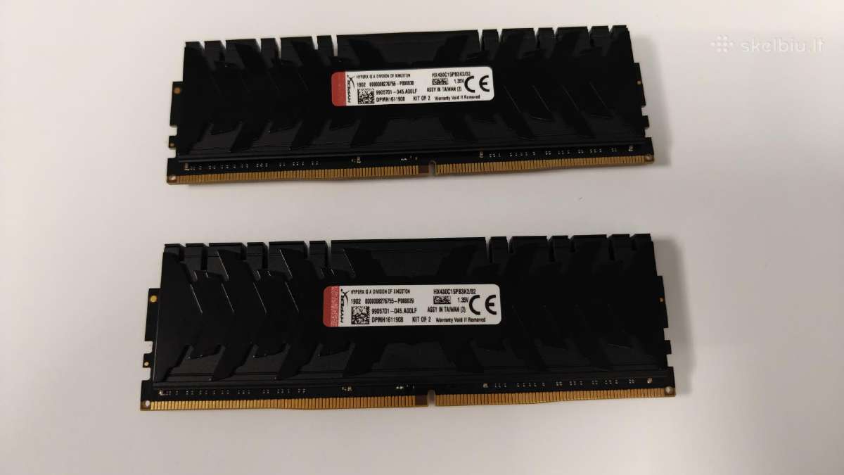 Hyperx Predator Ddr4 32gb (2x16gb) 3000mhz Cl15 - nuotraukos Nr. 2