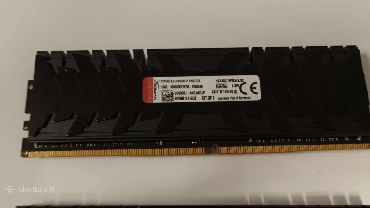 Hyperx Predator Ddr4 32gb (2x16gb) 3000mhz Cl15 - nuotraukos Nr. 3