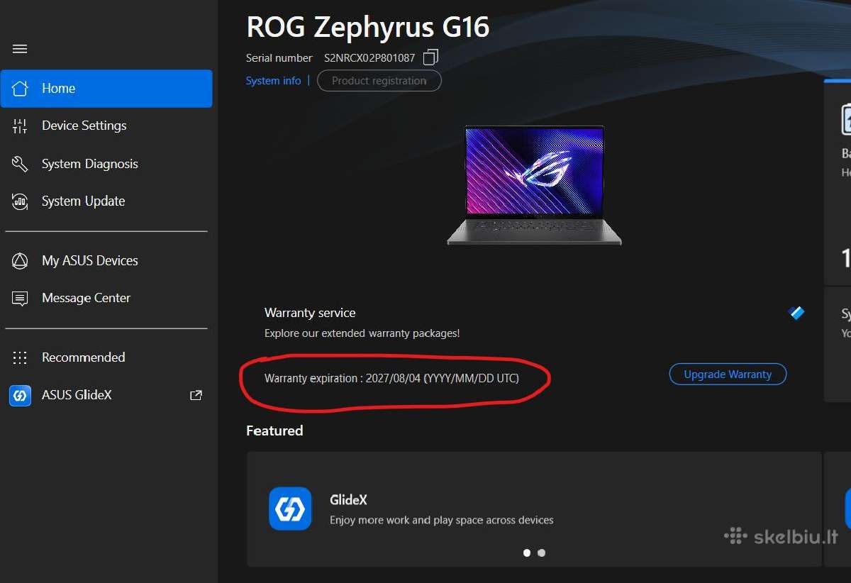 Asus Rog Zephyrus G16 Rtx 4080 Ultra 9 32 GB - nuotraukos Nr. 5
