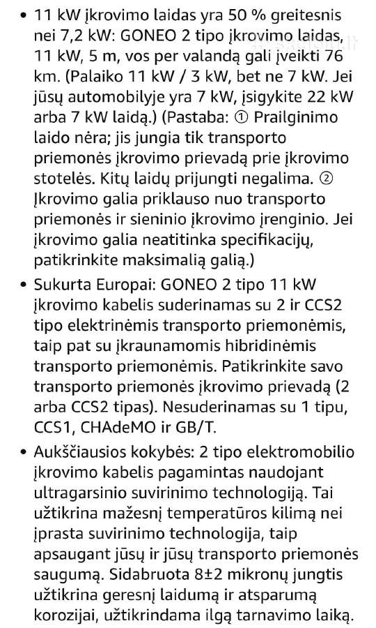 Elektromobilio įkrovimo kabelis, Įkroviklis - nuotraukos Nr. 5