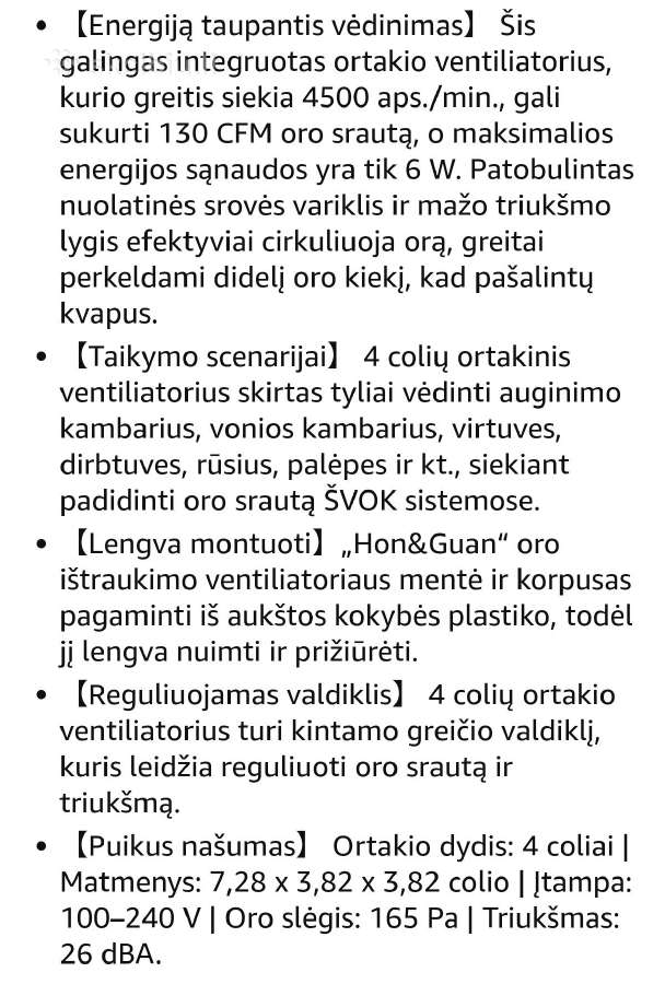Kanalinis ištraukiamasis ventiliatorius - nuotraukos Nr. 3