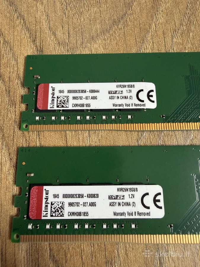 Kingston 16gb Ddr4 2x8gb 2667mhz - nuotraukos Nr. 3
