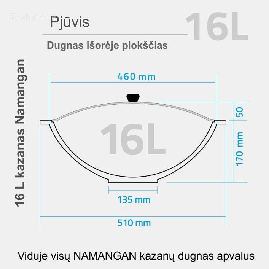 Ketaus kazanai 8–16 l, krosnelė ir priedai - nuotraukos Nr. 4